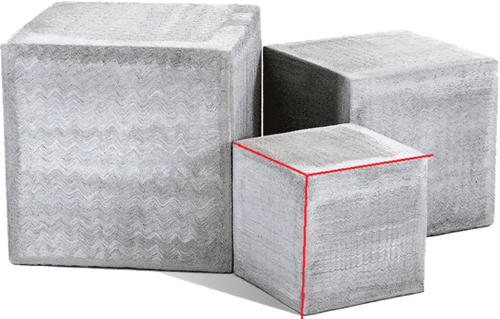 Куб из бетона длиной 10 см