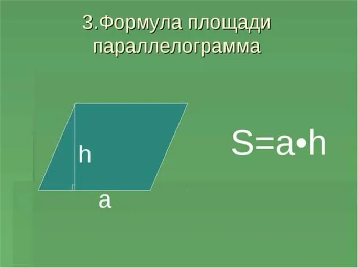 Тип площади для всех фигур в геометрии - примеры вычислений