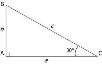 Рис. 7.Прямоугольные треугольники с острым углом 30°.