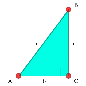 Рис. 5.Равенство прямоугольных треугольников с подчиненным и катетером