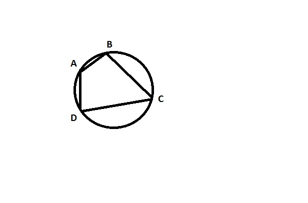 Найдите угол четырехугольника, вписанного в окружность, если три угла (последовательно) равны 4:7:6.
