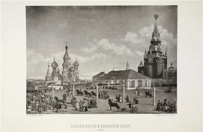 Вид на Покровский собор в 1787 году.