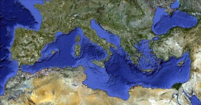 Черное море на карте Европы