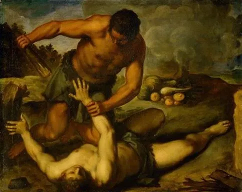 Каин убивает Авеля.