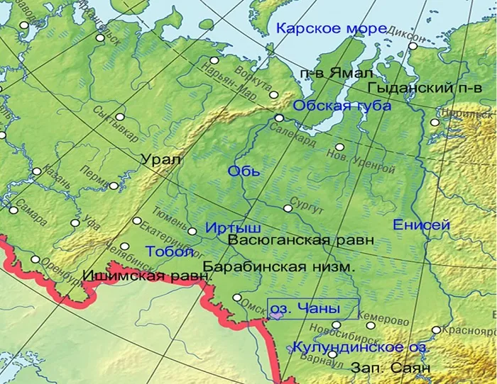 Реки в Западной Сибири