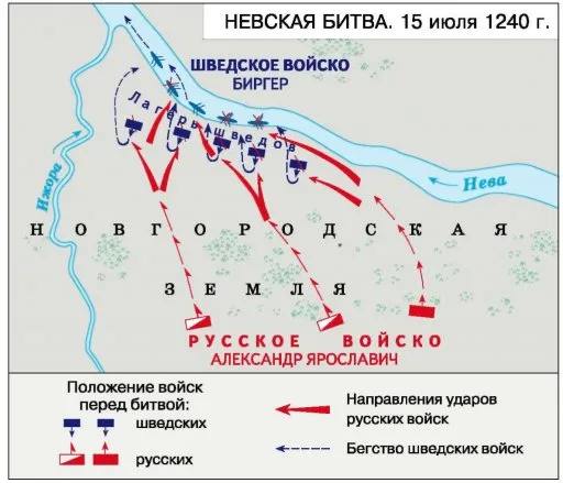 Карта Невской битвы, Карта Невской битвы