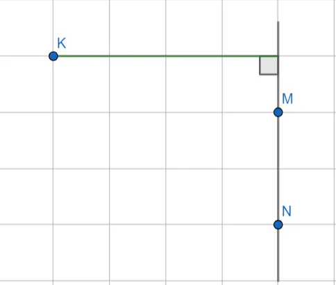Задачи на нахождение расстояния точки от прямой, рисунок 2