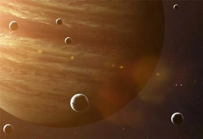 Разнообразие спутников Юпитера