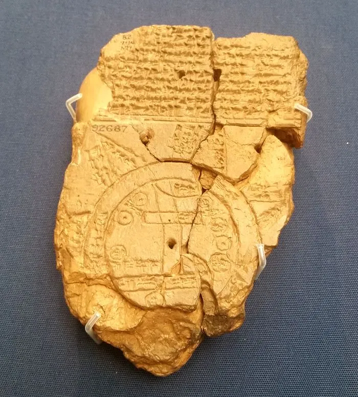 Древневавилонская глиняная карта мира конца VIII века до н.э.