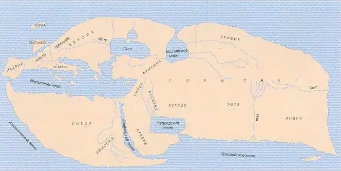 Карта мира в фотографии Страбона