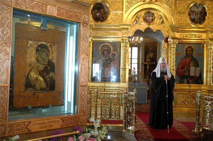 Икона Богородицы Владимирской в церкви Агиос Николаос в Толмачах.