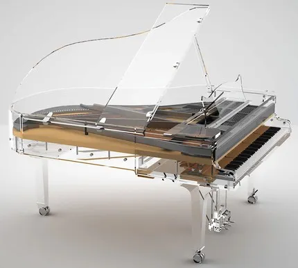 Прозрачное большое пианино Blüttner