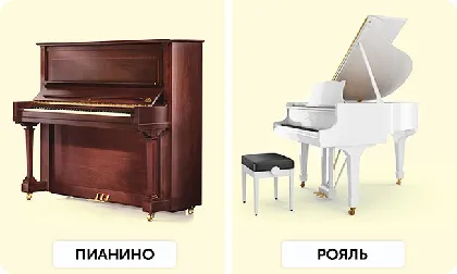 В чем разница между пианино и большим пианино?