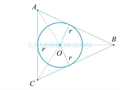 Окружность, зарегистрированная на треугольнике