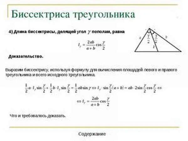 Биссектриса прямоугольных треугольников