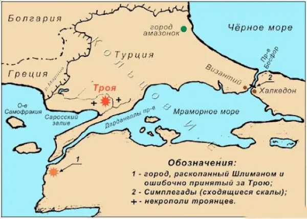 Троя на современных картах Турции: где находилась, фото