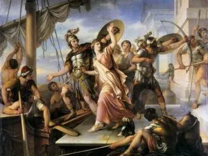 Похищение Елены из Парижа - картина Х. Гамильтона, 1784 год.