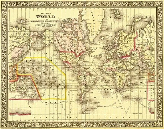 Карта мира Меркатора