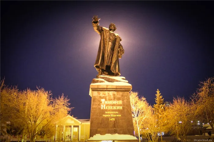 Памятник Тимофею Невезину, основателю Кургана.