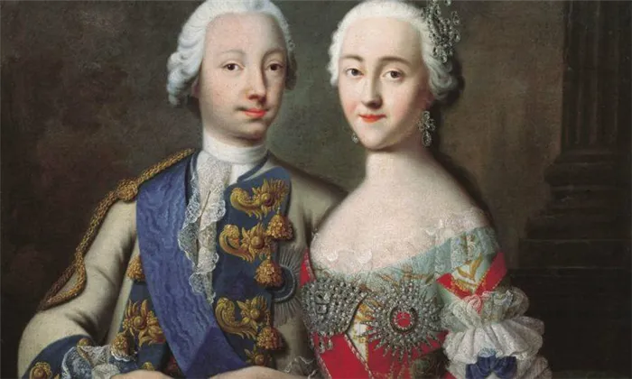 Петр III и его жена