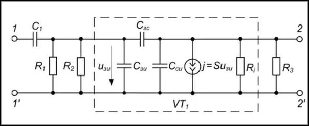 Принципиальная схема полевого транзистора