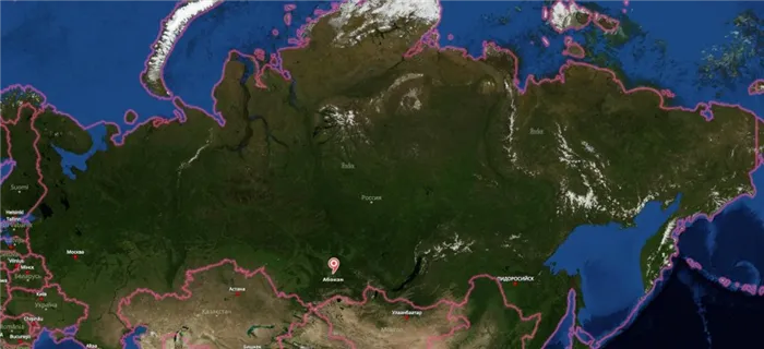 Абакан на карте России