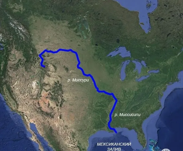 Река Миссисипи. Где на карте Северной Америки, источники и устья, факты