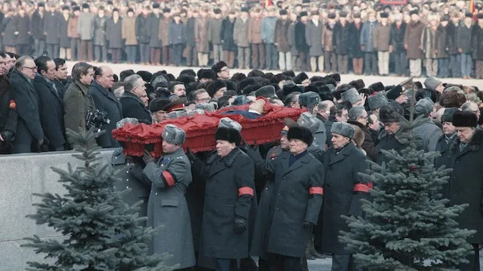 Похороны Юрия Владимировича Андропова.