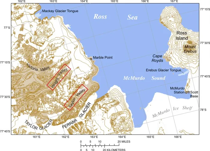 Шельфовый ледник Фильхнера на карте Антарктиды