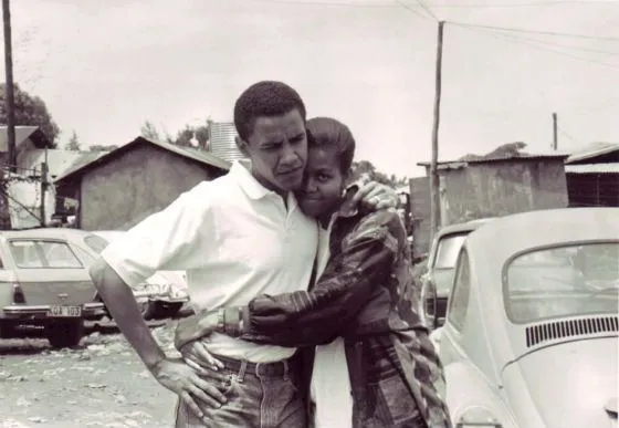 Барак и Мишель Обама в молодости