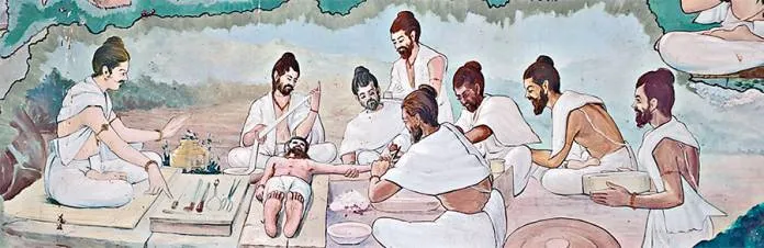 Древнее индийское изображение про лечение