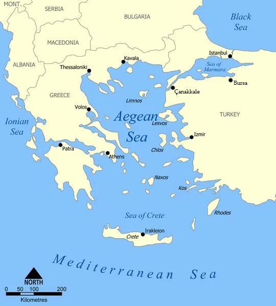 Эгейское море. Где находится, курорты Турции, Греции, температура воды, глубина, соленость, обитатели, фото
