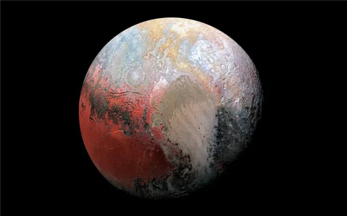 Изображение Плутона в цвете