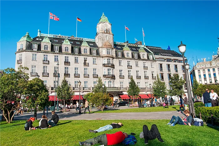 Изысканная архитектура одного из отелей Осло
