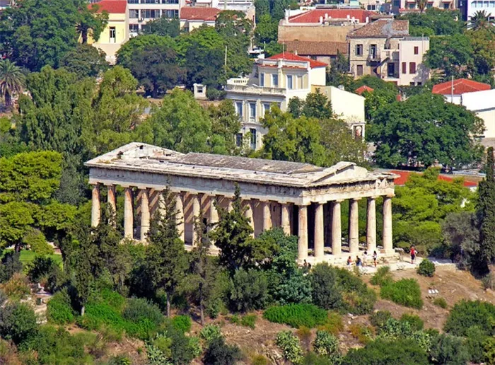 Афинская агора с храмом Гермеса сегодня