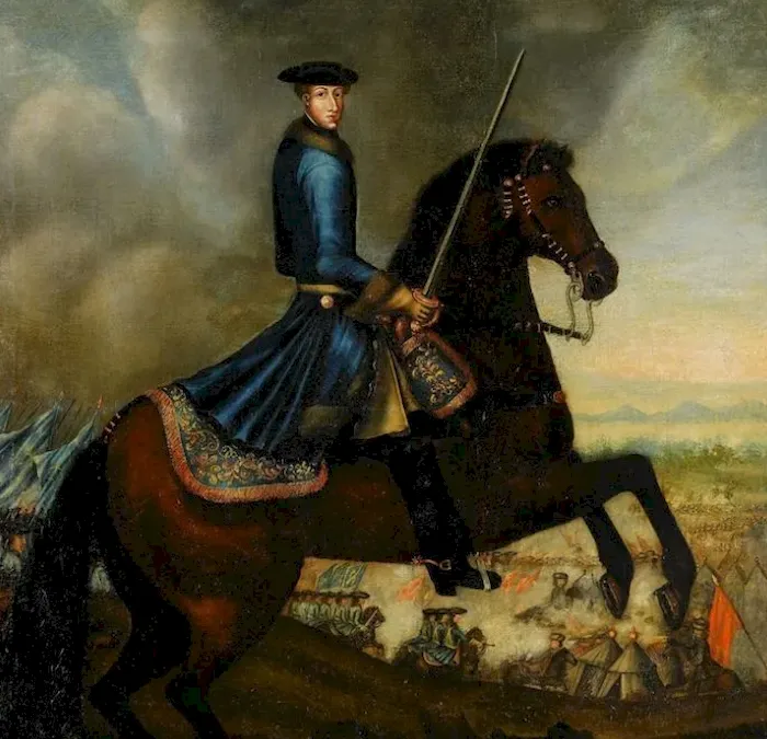 Карл в Полтавской битве
