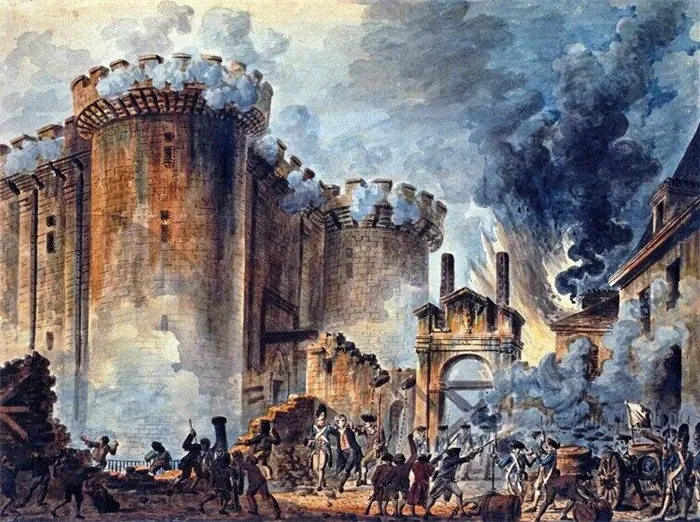 Жан-Пьер Уэль, «Взятие Бастилии», 1789 г.