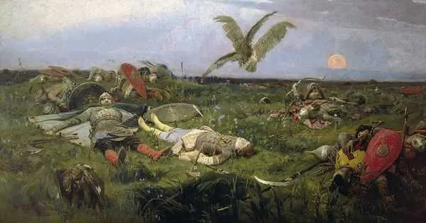 Картина Васнецова В. М. «После побоища Игоря Святославича с половцами»