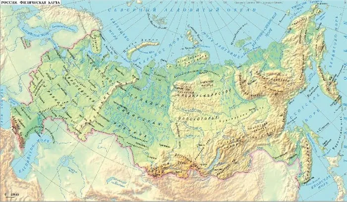 Горы и равнины России (тема окружающего мира, 4 класс)