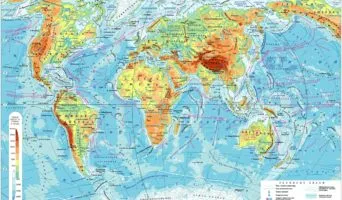 Физическая карта мира: как выглядит географическая карта с рельефом земли
