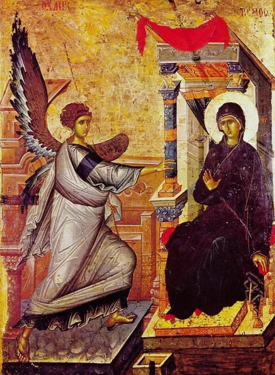 Благовещение. XIV в. Церковь Св. Климента в Охриде