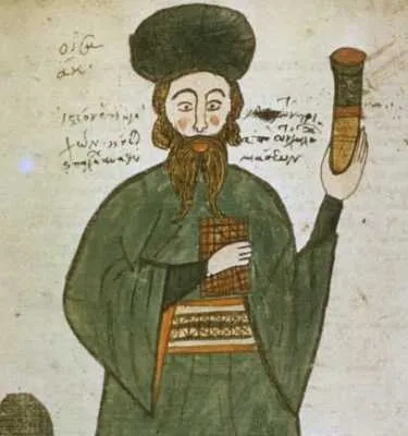 Византийский медик (средневековый рисунок)