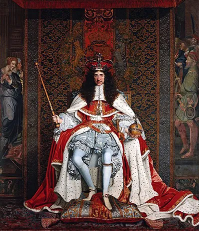 Коронационный портрет: Карл II был коронован в Вестминстерском аббатстве 23 апреля 1661 года