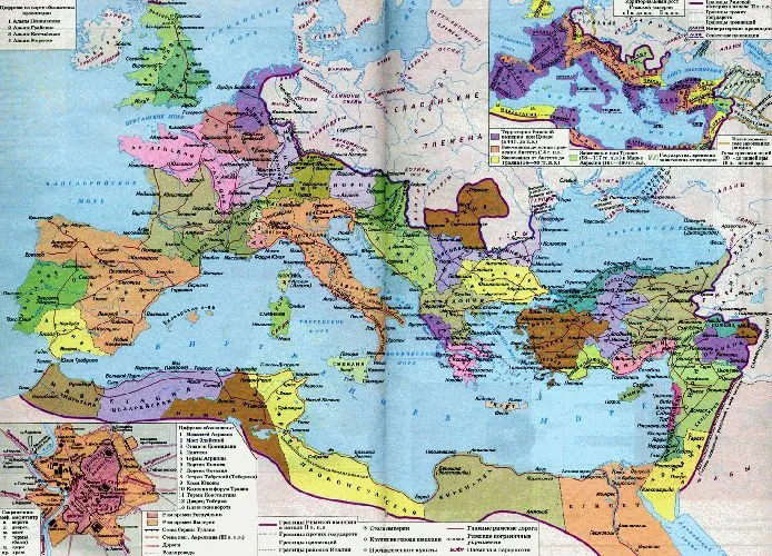 Карта Священной Римской империи в 1250 году