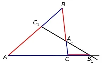 Формула теоремы Менелая в сферической геометрии