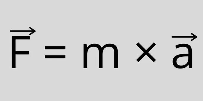 F = m × a Второй закон Ньютона Формула