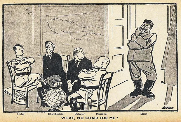 Карикатура в британской газете Evening Standard. Подпись снизу: «Что, для меня стула нет?»