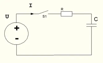рис 10. Подключение RC -цепочки интегрирующего типа к генератору напряжения.