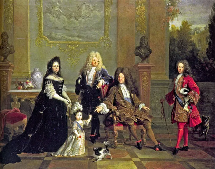 Никола де Ларжильер. Портрет Людовика XIV с семьей.