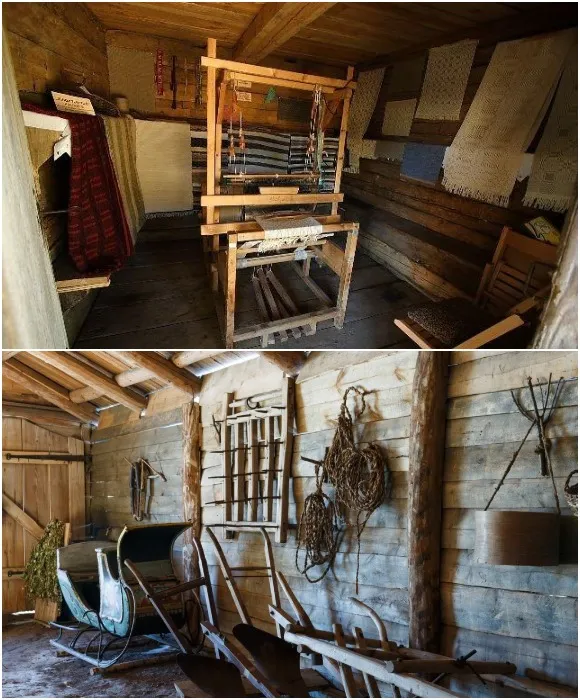 Клеть состояла из одного помещения, которое использовалось в качестве хранилищ, мастерских, сараев или летних домиков.
